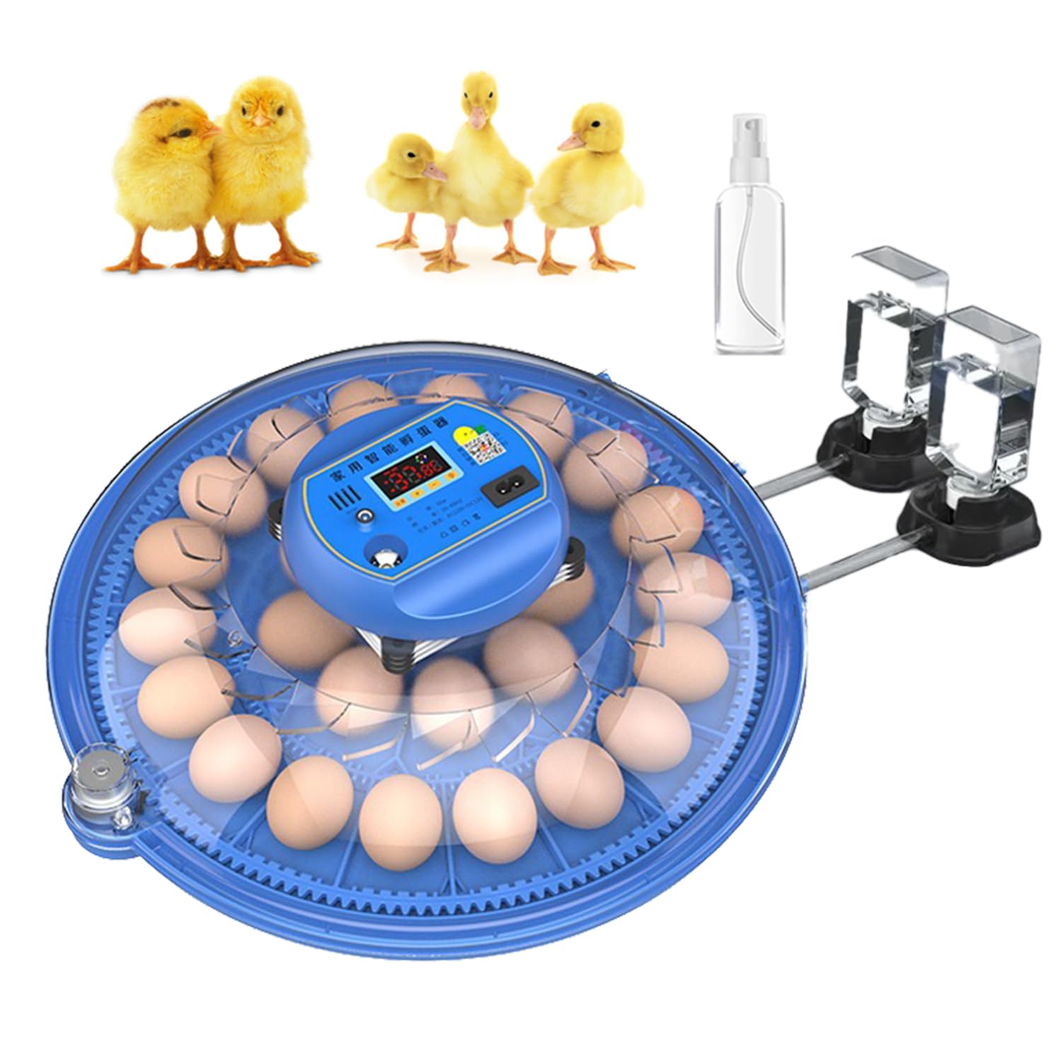 Incubatrice Per Uova Automatica,Incubatrice Per Uova,Con 16 Uova,Con Rotazione e Umidificazione Automatica Delle Uova,Controllo Della Temperatura,Luce Per Le Uova,Adatto a Tutti i Tipi Di Uova,Ecc.