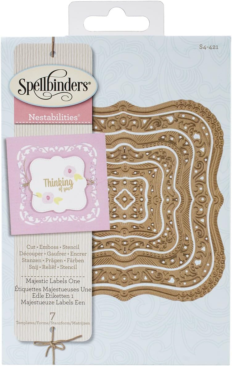 S4-421 Nestabilities 'Majestic Labels One' Scrapbooking Template