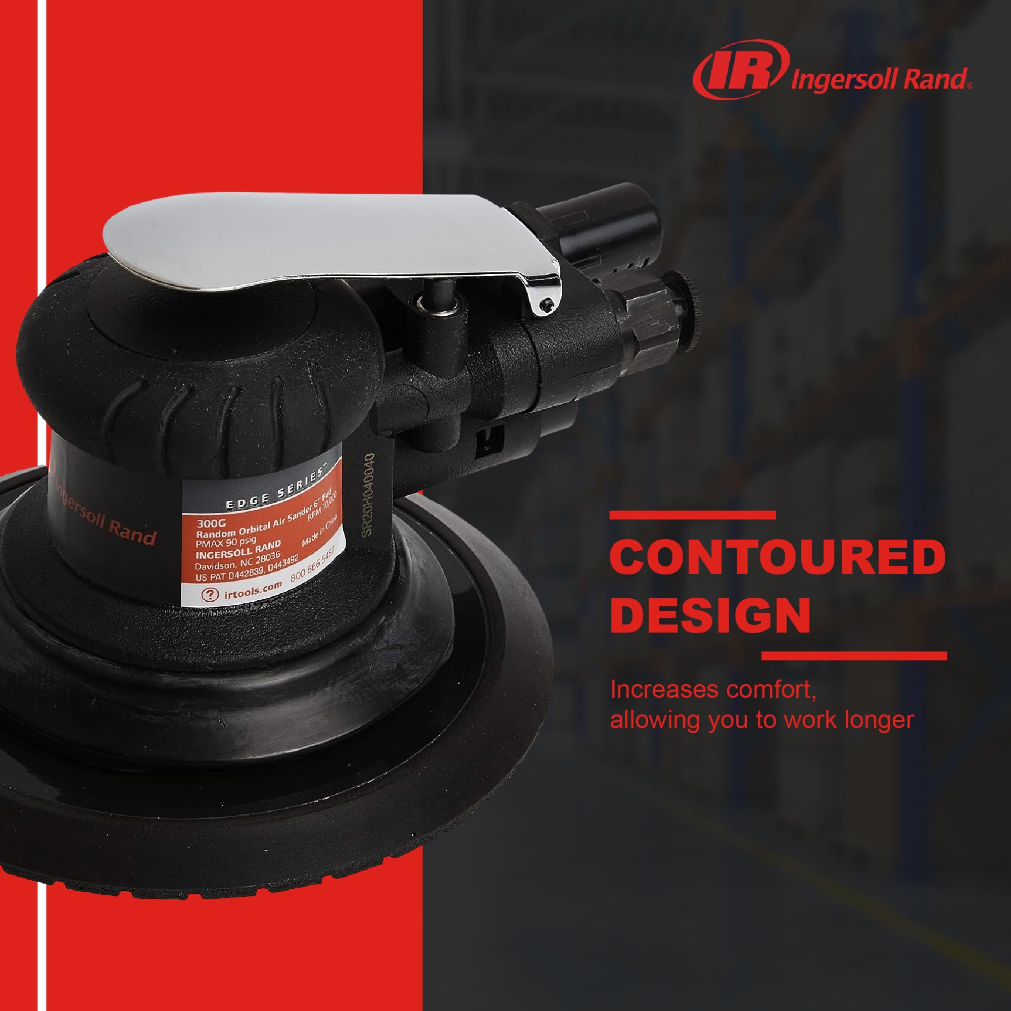 Ingersoll Rand 300G Air Sander - 6" Random Orbital -6