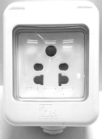 Epic Plastic Water Proof 2 Module Combi Box With 16 Amp Socket