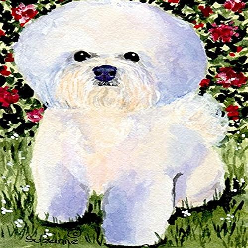 Miniatura 2 de Caroline's Treasures SS8914GF Bandera de Bichon Frise para jardín, bandera decorativa para patio exterior, obras de arte de patio, macizos de