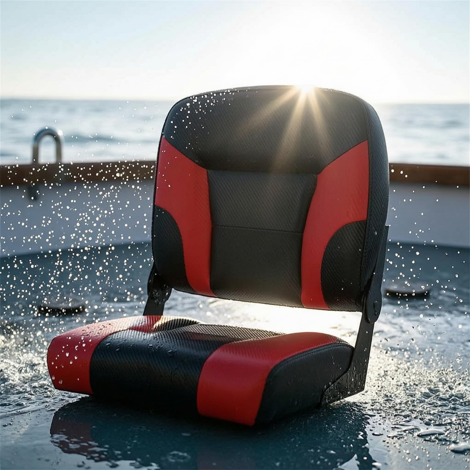 Generic Cuscino Sedile per Barca con Rivestimento in Pelle Pvc Resistente E Imbottitura Spessa per Seggiolino di Comando E Posto di Osservazione Adatto per Nautico, Nero, Grigio, Legno, style to 4