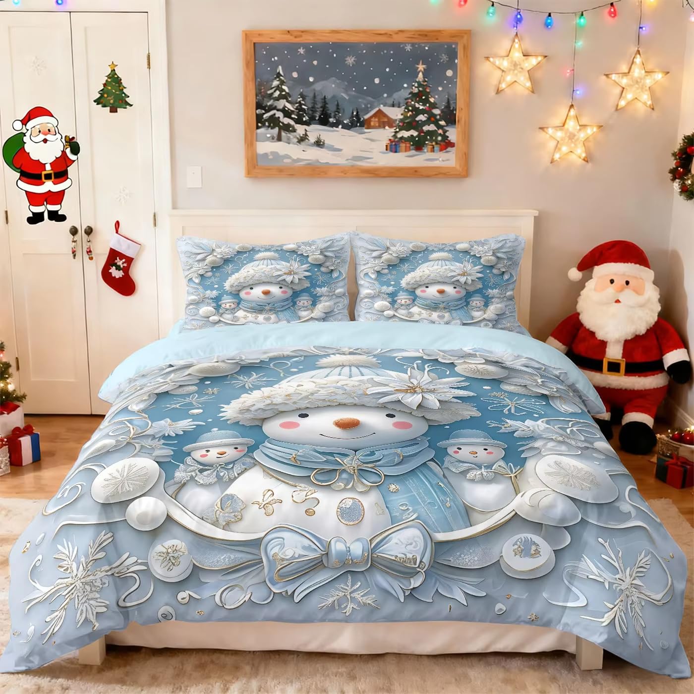 Housse de couette de Noël 260x240 pour transformer la chambre des enfants cet hiver
