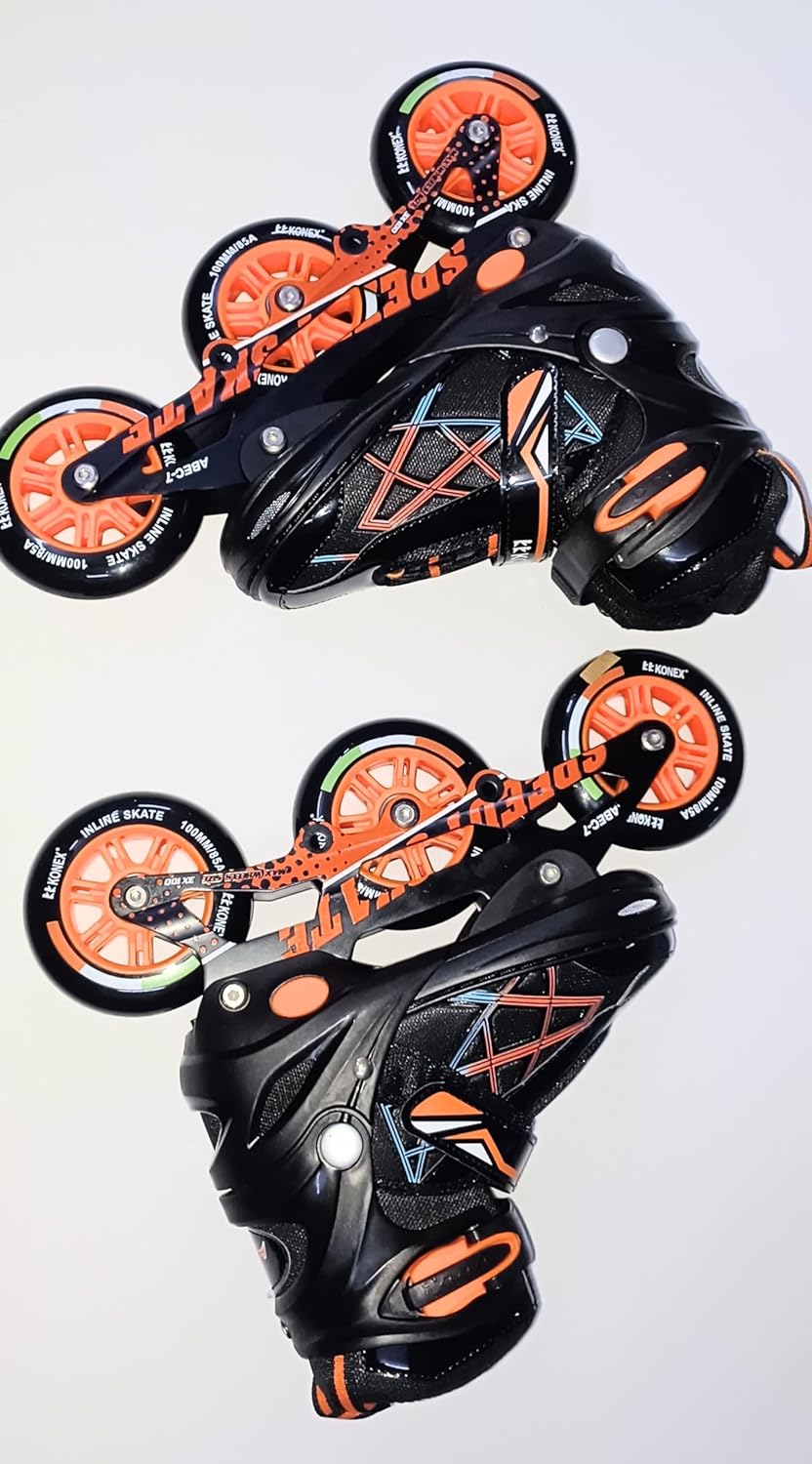 Konex Inline Skates CLS-1011 3 Wheels 100 MM Adjustable Inline Skates L.