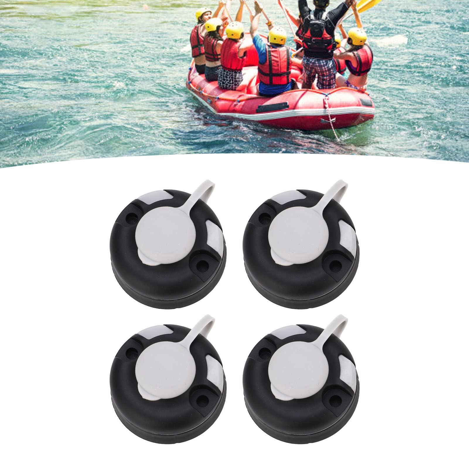 Topyond Base Multiuso per Kayak da 4 Pezzi, Base Rotonda Grande in Materiale PVC, Base per Kayak Portatile Facile da Installare (Nero)