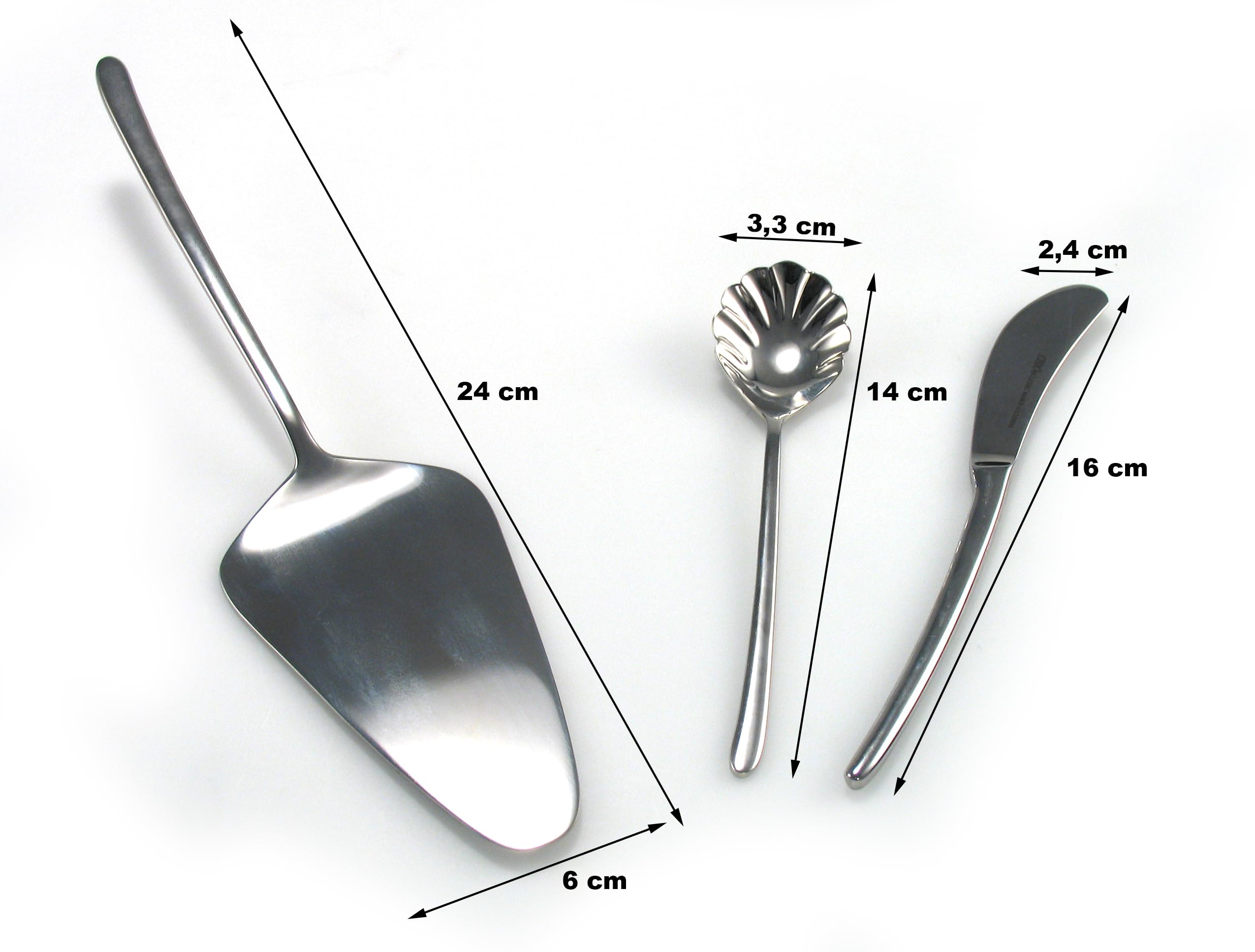 Juego de Cubiertos de Desayuno y Brunch (21 Piezas), Acero Inoxidable, Set con Tenedores, Cuchillos, Cucharas, Pala para Tartas, Cuchillo de Untar y Cuchara de Azúcar, ConEstuche Regalo