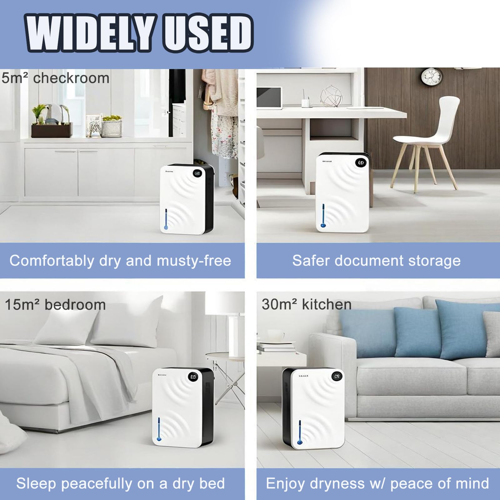 Domowy Mini Osuszacz Powietrza Do Pomieszczeń O Powierzchni 31-40 M²,Inteligentna Kontrola Wilgotności,Ciche 7-Kolorowe Światło Led,Suszarka Do Powietrza Ze Zbiornikiem 2,4 L Do Sypialni