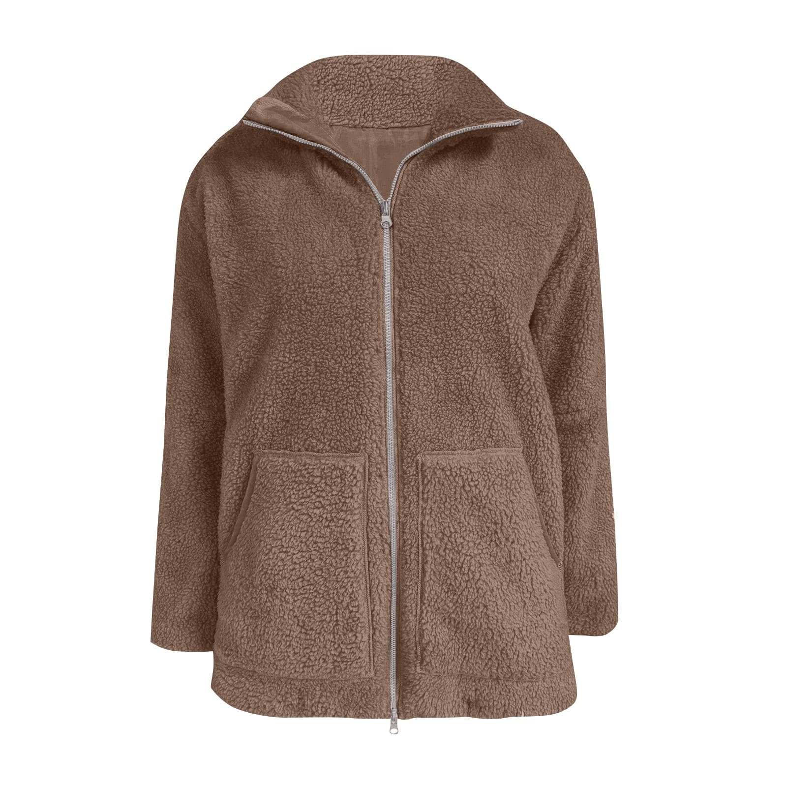 Générique Manteaux Madame Grande Taille Vélo Fashion Blouson Manche Longue Hiver Solid Bouffante Femme Comfy Col Revers