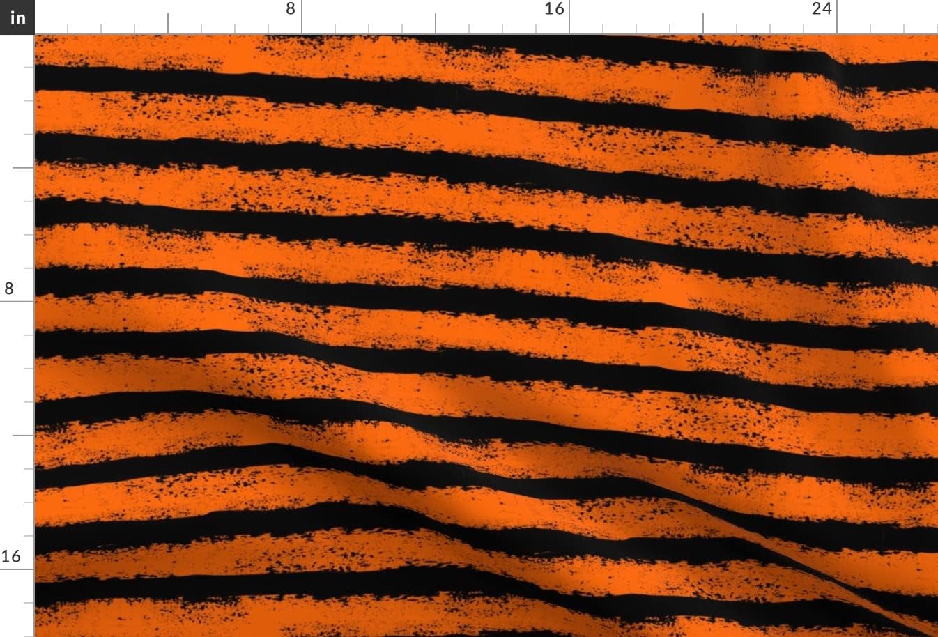 Spoonflower Fabric - Orange Black Stripe Halloween Scary Spooky Grunge Printed on Minky Fabric by The Yard - Sewing Baby Blankets Quilt Backing Plush