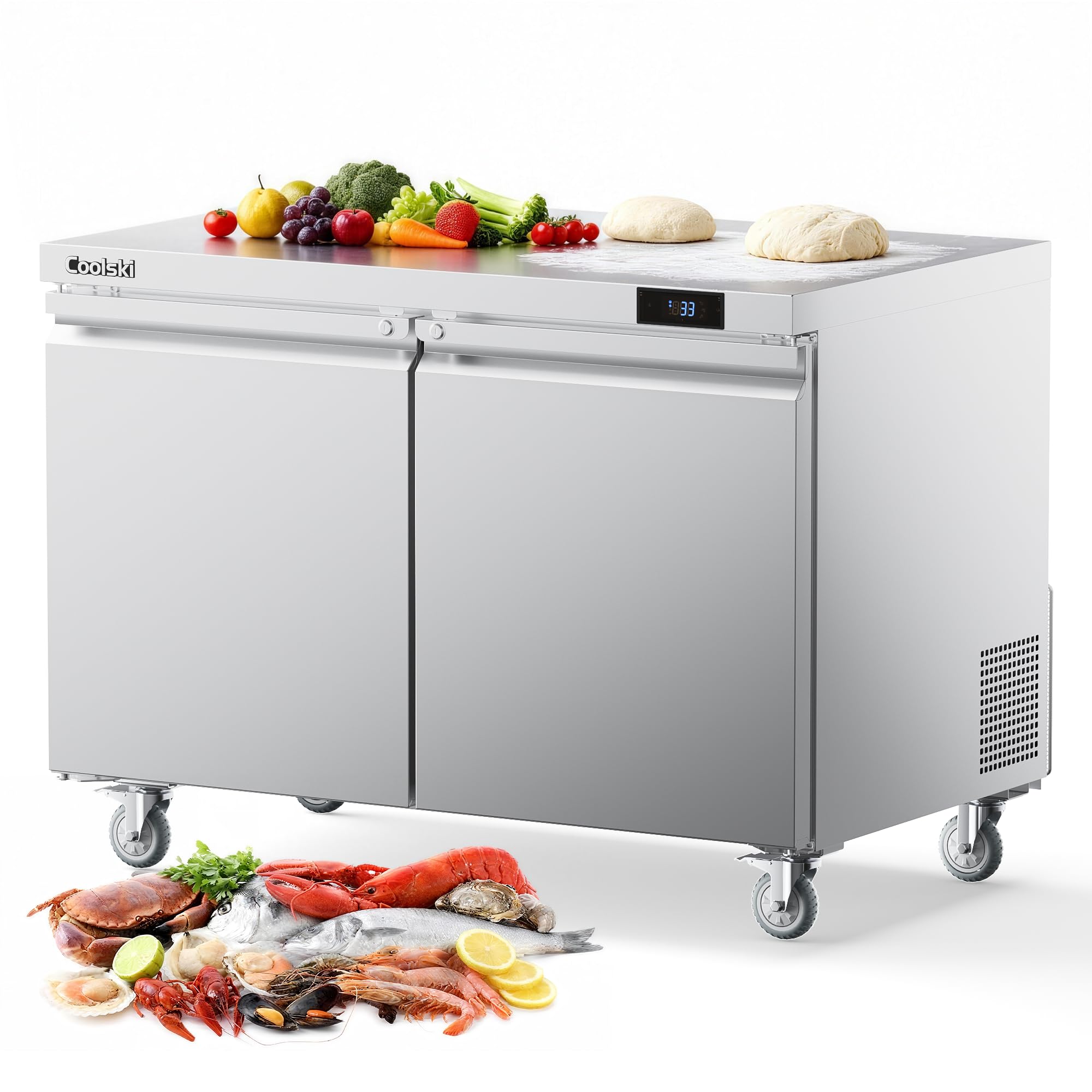 Coolski MTR48 13.4 cu ft Compact Fridge Stainless Steel