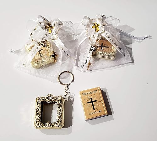 Miniatura 3 de Party Supplies Mi Primera Comunion 12 Organza. Favor Bags Gift. Recuerdo de Primera comunion nino o nina. 12 Rosarios