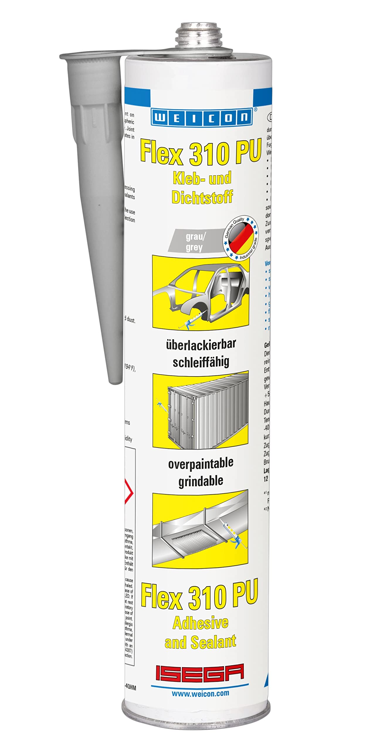 Weicon Flex 310 PU Polyurethane Grey 300ml Adhesive