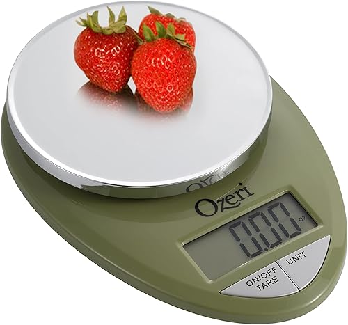 Ozeri Báscula digital de alimentos de cocina profesional, 0.05 oz a 12 libras (0.04 oz a 11.9 lbs)