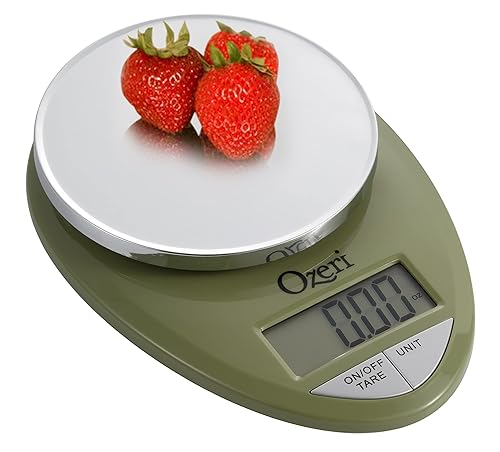 Ozeri Báscula digital de alimentos de cocina profesional, 0.05 oz a 12 libras (0.04 oz a 11.9 lbs)