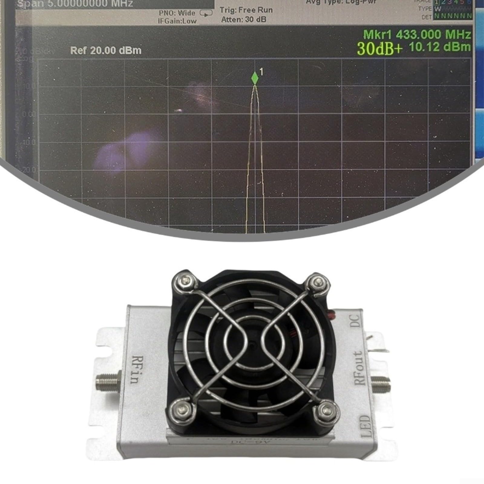 RF - Amplificador de potencia (400-450 MHz, 10 W, 48 dB, ganancia UHF, con