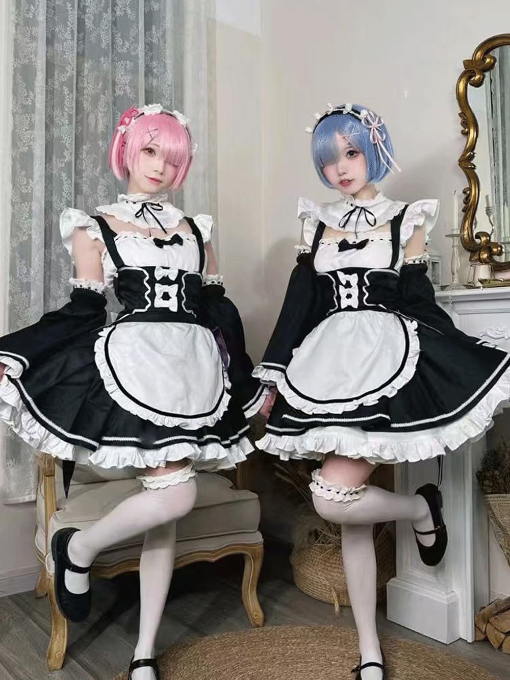 Amazon.co.jp: レム ラム コスプレ衣装 リゼロ コスチューム 衣装