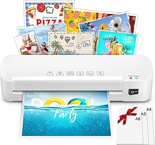 Comprar Plastificadora A4 4 en 1 NAHKZNY Máquina Laminadora con 15 Bolsas Plastificación para A4/A5/A6, Laminadora Térmica Caliente y Fría ABS Calentamiento Rápido Ideal para Oficina, Escuela y Hogar