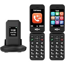 Flip Phone Unlocked, 2.8+1.5" Dual Screen Flip Phones for Seniors,SOS ButtonSpeed DialLarge FontsCharging Dock1400mAh Battery | Big Buttons | Bluetooth | Camera
