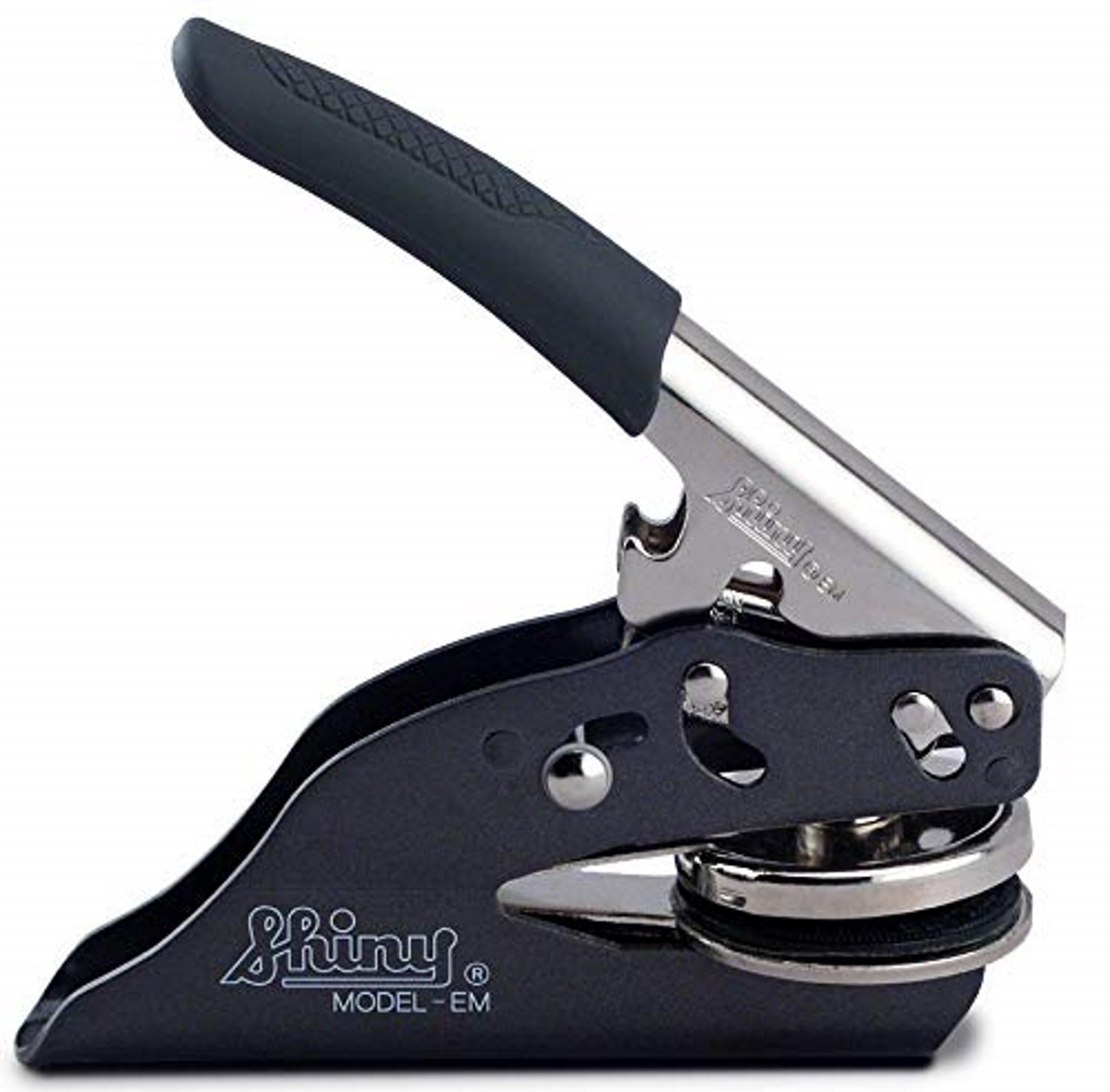 Shiny Custom Text, Handheld Embosser Seal - 1 5/8