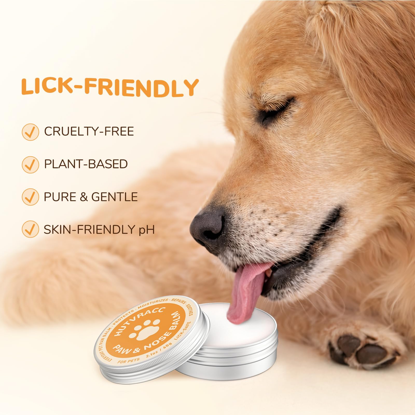 Lick-Safe Dog Paw & Nose Balm | 2.1 oz All Natural Wax with Coconut Oil & Shea Butter | Winter Snow, Road Salt & Hot Pavement Protector | Moisturizer for Dry, Rough Pads & Snouts - image 6