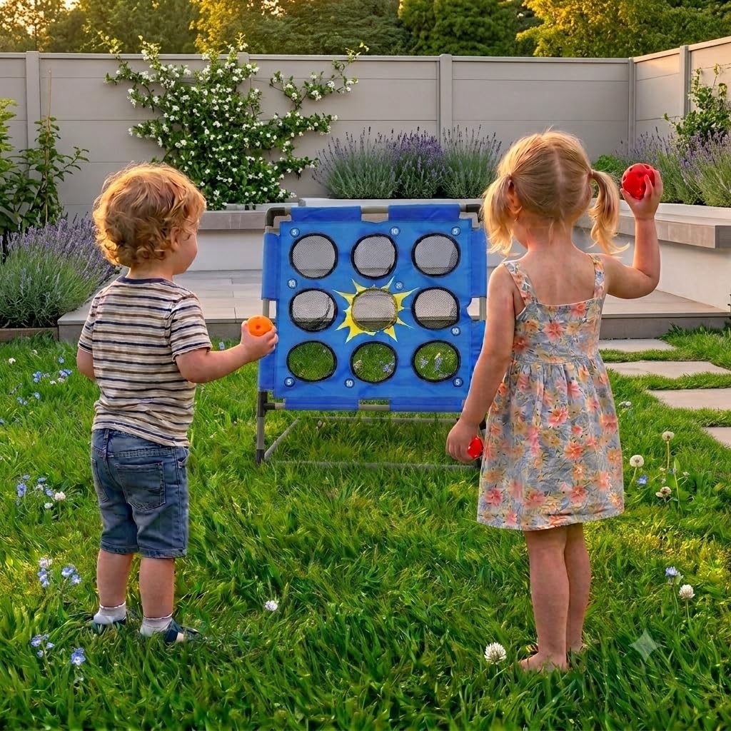 Bolimo Pro Wurfspiel für Kinder und Erwachsene, Ballspiel/Wurfspiel Indoor und Outdoor, Wurfspiel mit Zielscheibe für Garten, Park, Camping