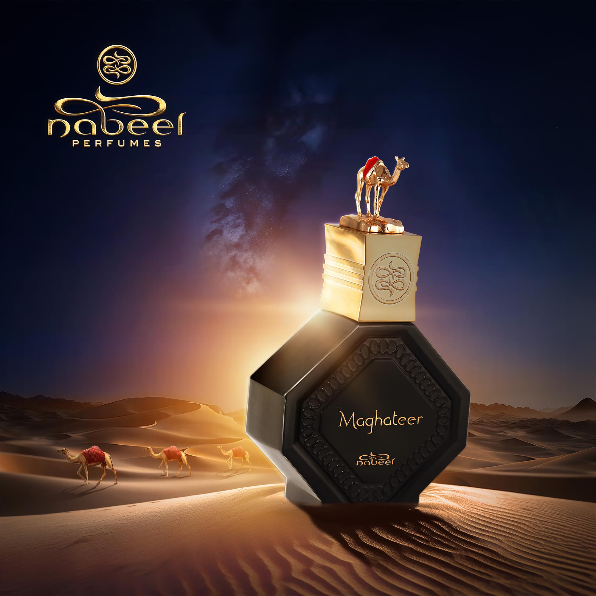 Nabeel Master Perfumer Collection Maghateer Unisex - Perfume árabe para mujeres y hombres - Fragancia con flores blancas, bergamota, rosa y aroma Oud, colonia árabe, tamaño de viaje, 93.6 g EDP Spray
