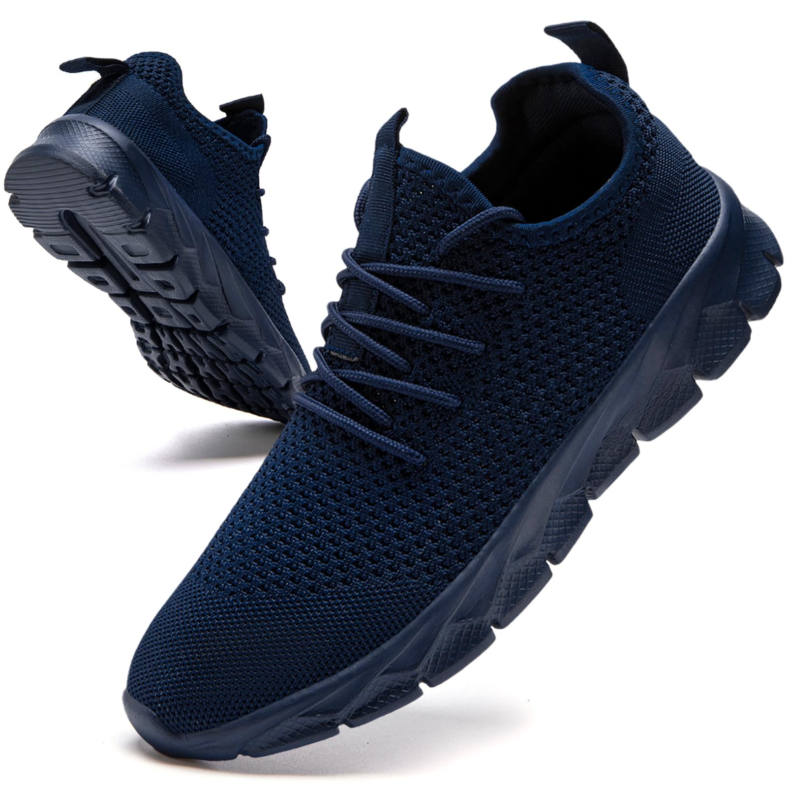 JUEQIBAA Herenschoenen, instapschoenen, zonder veters, hardlopen, sport, casual, ademend, licht, outdoor, fitness, gymschoenen, Zwart, 40 EU