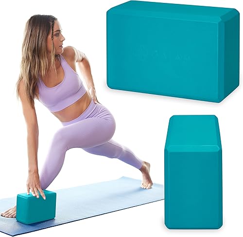 Vista 28 de Gaiam - Bloque de EVA sin látex de superficie suave y antideslizante con bordes biselados para yoga, pilates y meditación, accesorios de yoga