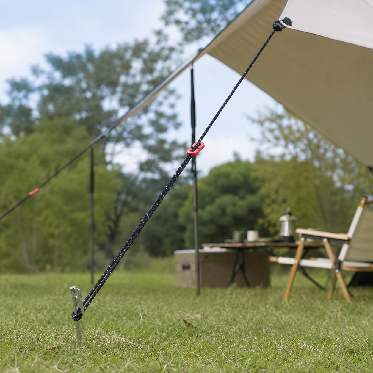 Zeltstange Stützen Set Metall Teleskop Mast mit -endkappe Und Tragetasche für Camping Zelten Freizeitaktivitäten