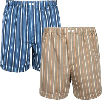 Classic Fit Linen-Cotton Blend Woven Boxers - Pack of 2 - European Craftsmanship