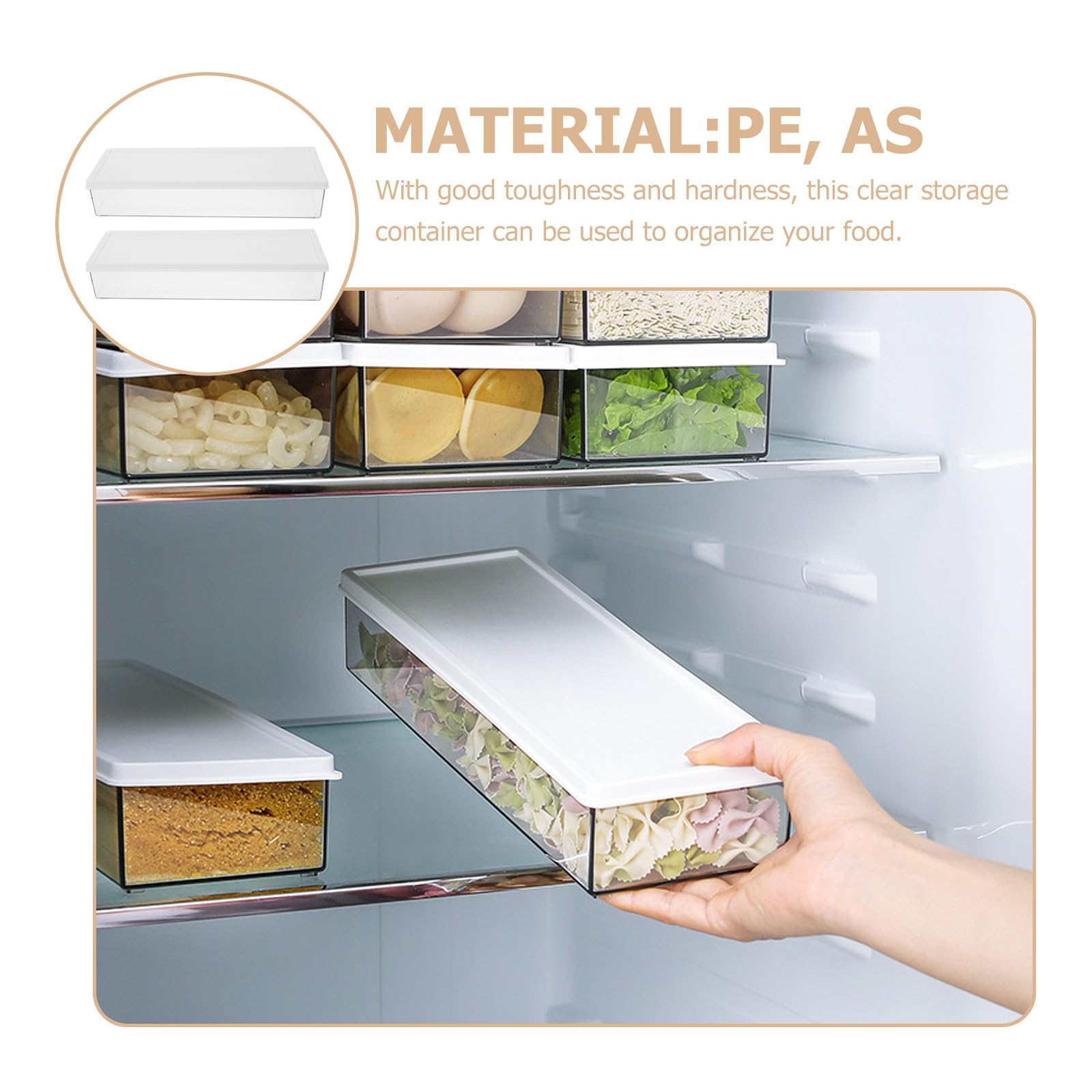 Recipientes para Pasta Transparentes 2 Piezas Pe As para Nevera