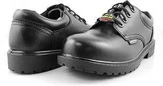 Laforst Gater Mens Slip Resistant Composite Safety Toe Leather Shoes (Numeric_5_Point_5) Black