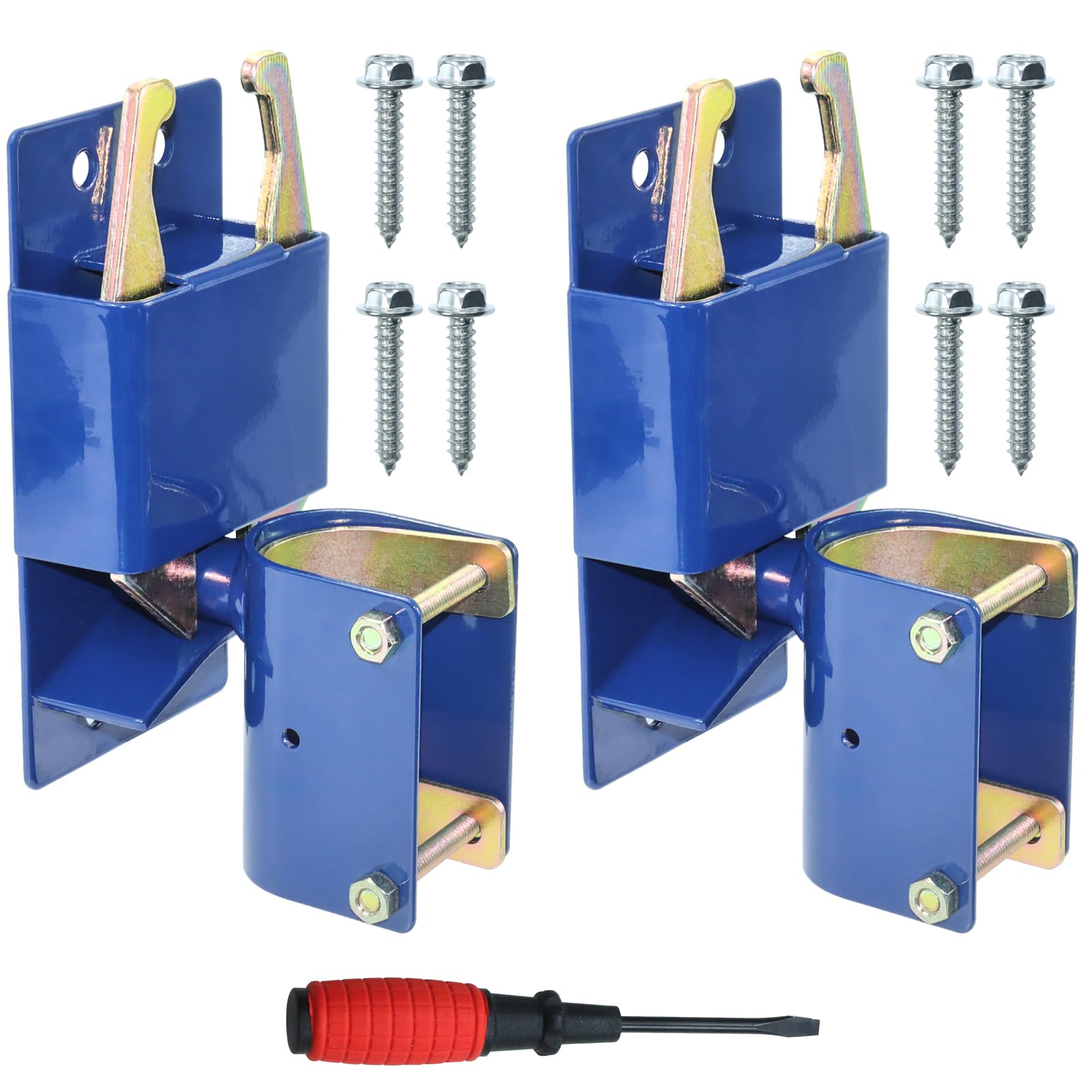 2 Pack S16100300 Blue Two Way Gate Latch Replaces S16100300 Farm Gate Latch for 1-5/8" to 2" Round Tube Gate for Farms and Pastures