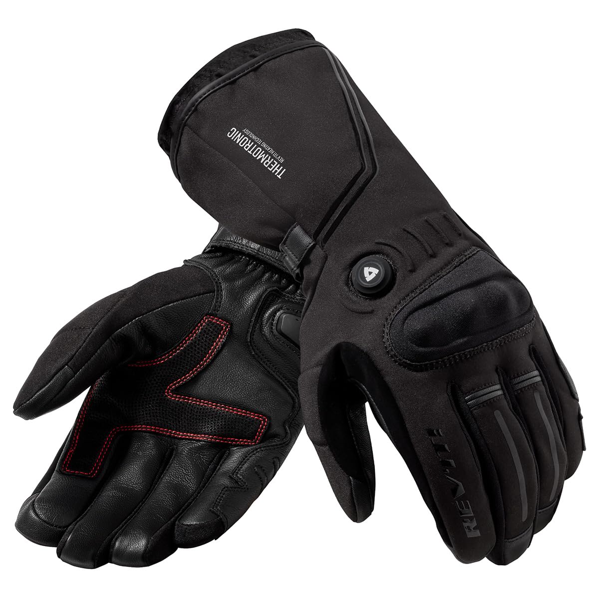 REVIT Mens Liberty H2O Adventure Touring Heated Motorcycle Gloves Black - Large
