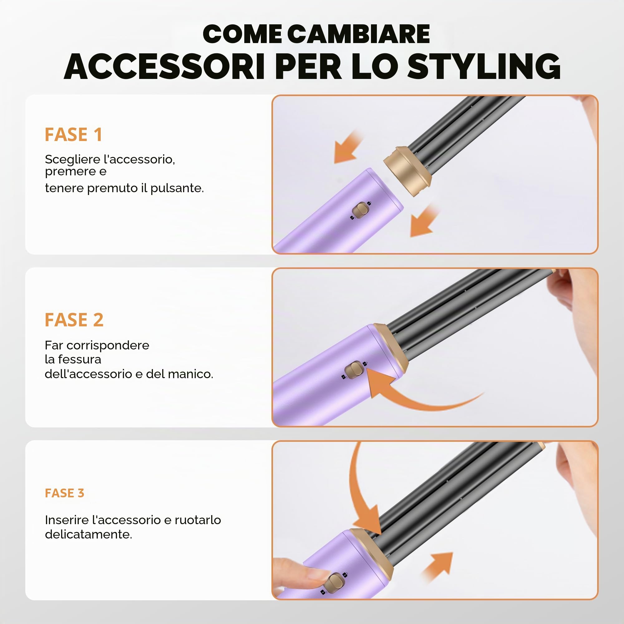 UMIGA Airstyler 5 in 1 Set, Pro Air Brush Hairstyler Spazzola asciugacapelli ionica con arricciacapelli ad aria calda da 30mm | Hairstyler 1000W Asciugacapelli Spazzola ad aria calda Phon per Volume