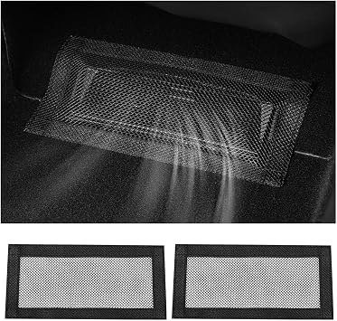 Bittwee 2PCS Car Backseat Air Vent Cover, Mesh Vehicle Rear Seat Air Condition Outlet Grille Protector, Auto Air-Flow Vent Protective Guard Accessories Compatible with Model 3 Model Y