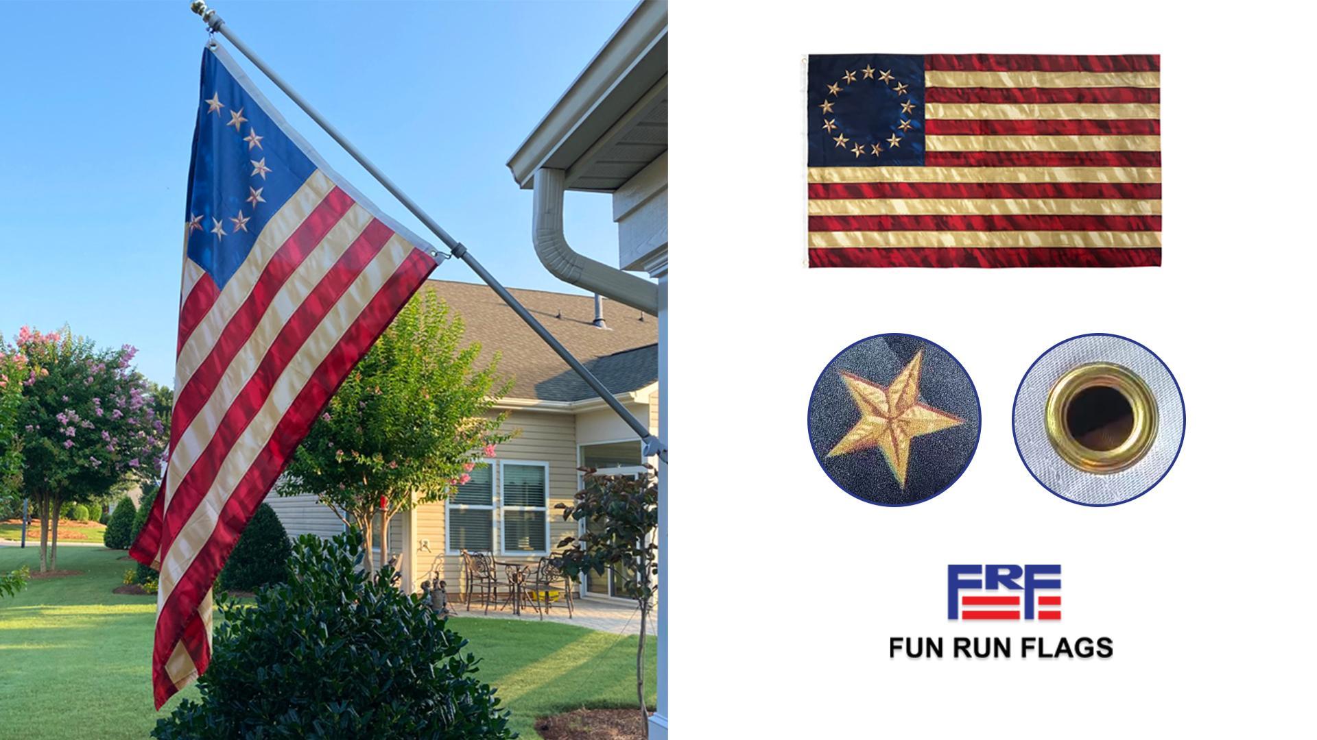 Amazon.com : FRF Tea Stained 13 Stars American flag Betsy Ross