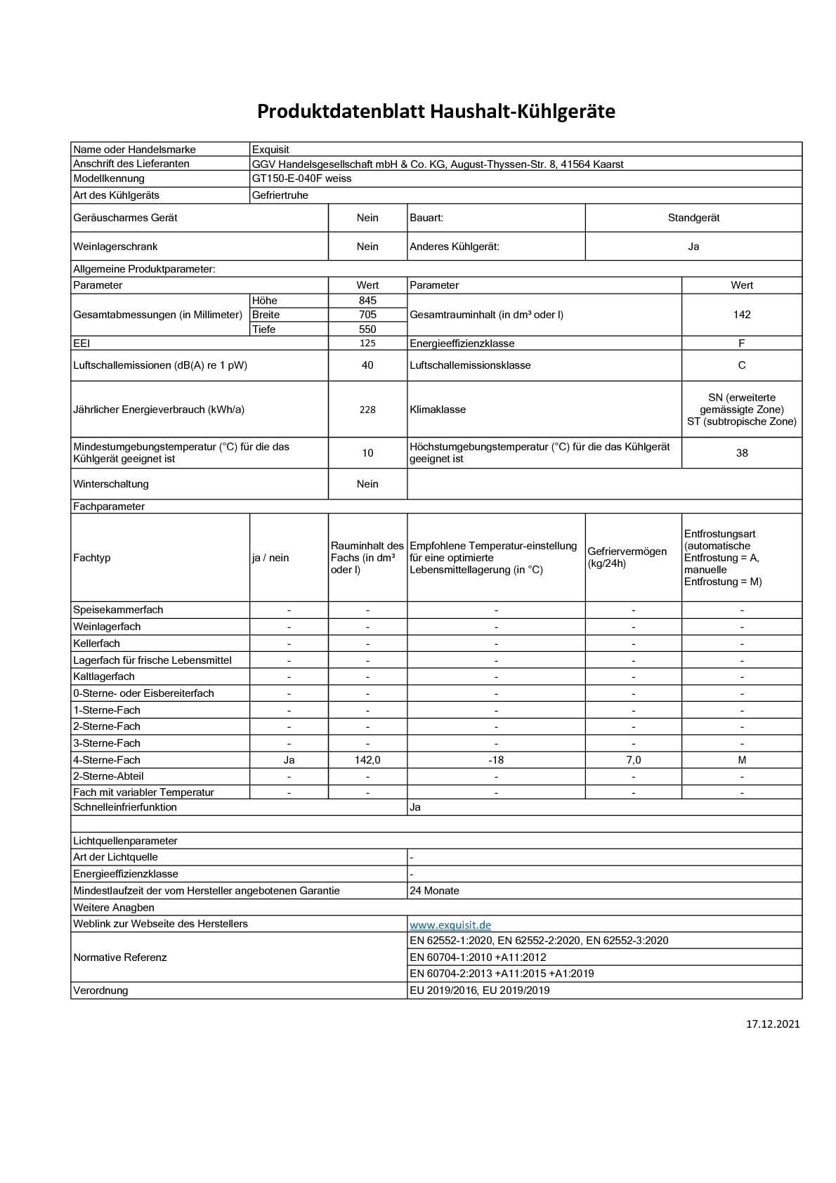 Exquisit Gefriertruhe GT150-E-040F weiss | Tiefkühlschrank | 142 l Volumen Nutzinhalt | elektronische Steuerung | Nutzung auch als Kühltruhe möglich | Weiss