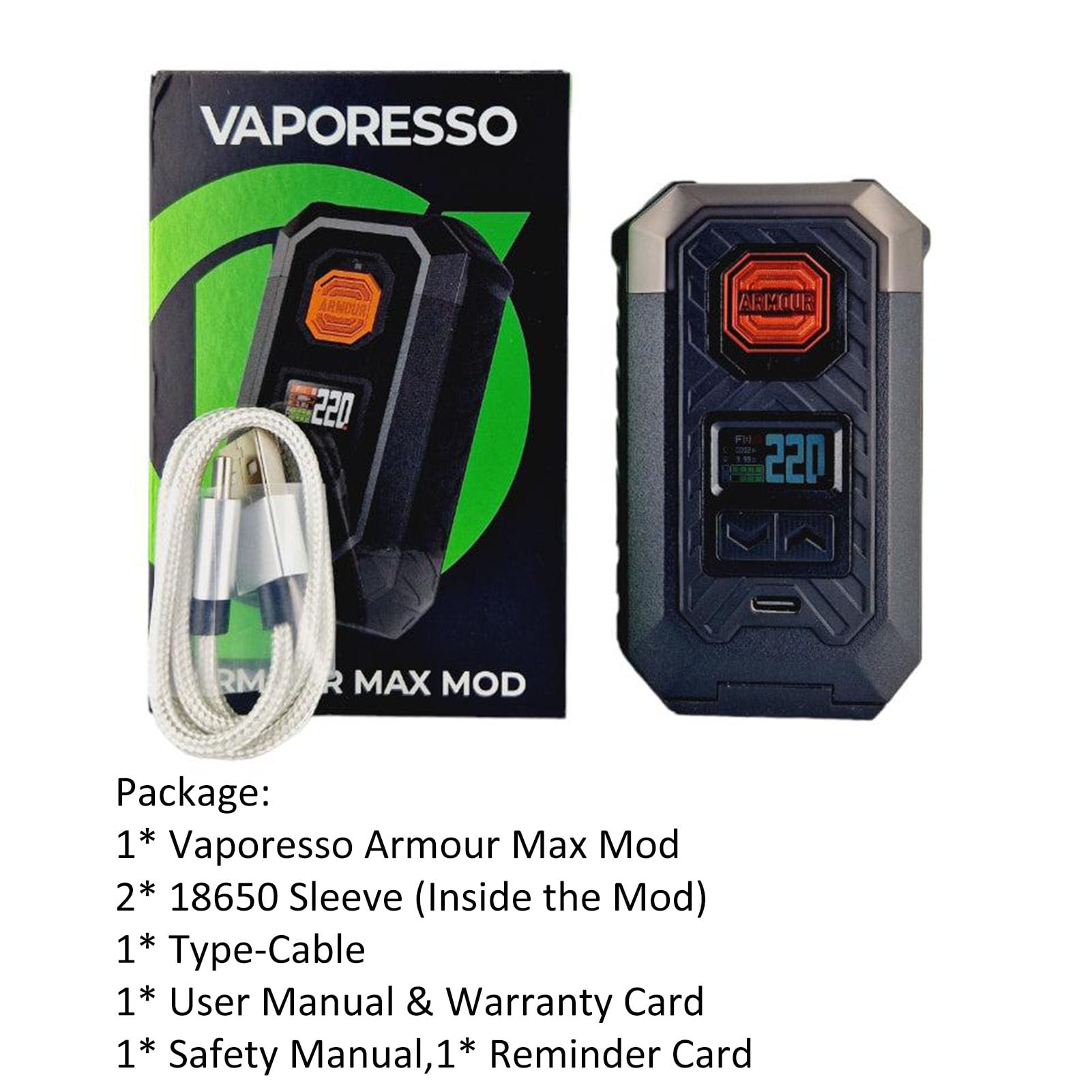 Vaporesso Armour Max 220w Kit Vaporesso Armour Max Vape Kit Vaporesso  Armour Max 220W Kit GoVape