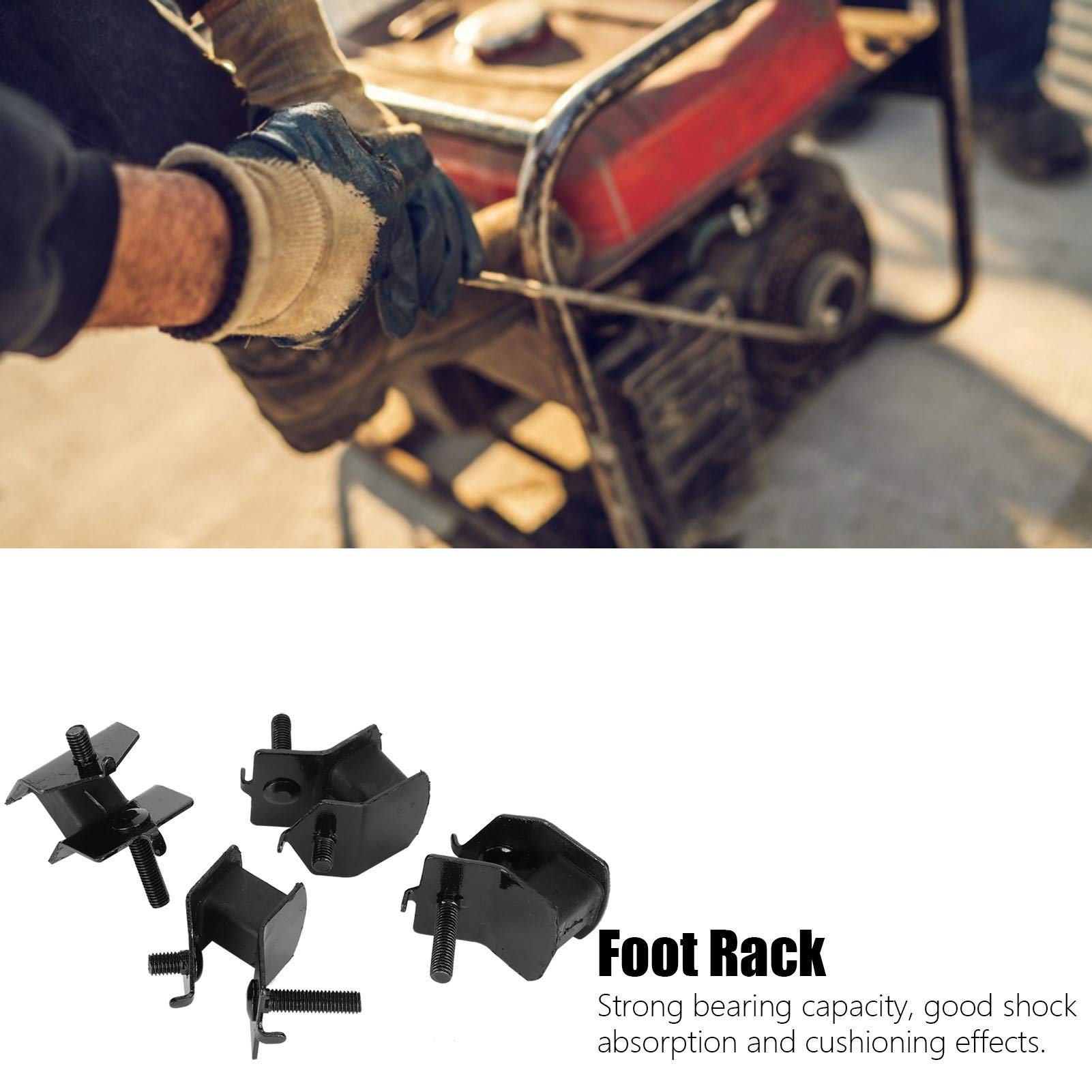 Alvinlite Générateurs à Essence Pieds d'amortissement Coussinets Support de Pied sans Vibration pour générateur de Moteur à Essence