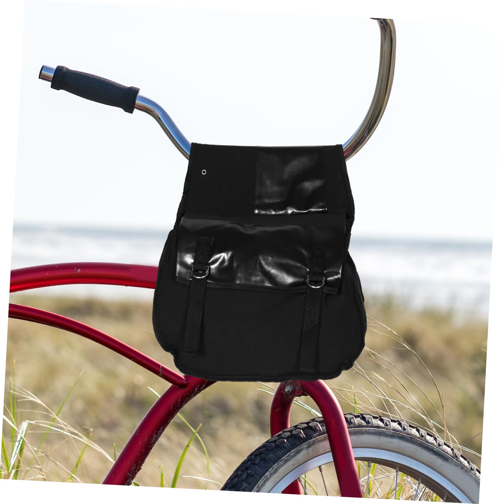 WOONEKY Bolsa Manillar Bicicleta Resistente y Espaciosa para Montañeras y Motocicletas Diseño con Múltiples Compartimentos para Organización
