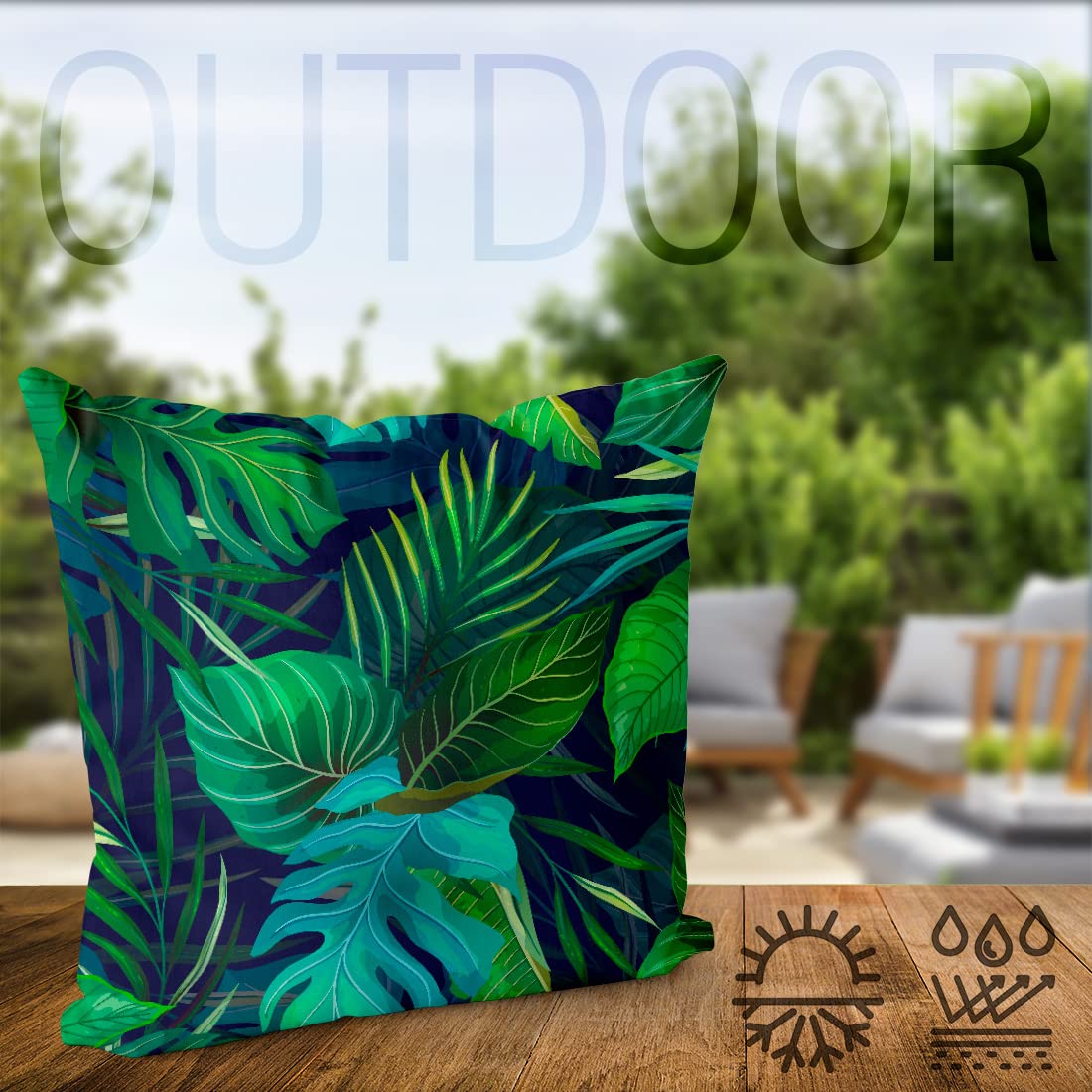 VOID Flat Exotic Plants Kissenbezug Kissenhülle Sofakissen Kissen Deko Ostern Outdoor-Kissen Dekokissen, Kissen Größe:60 x 60 cm
