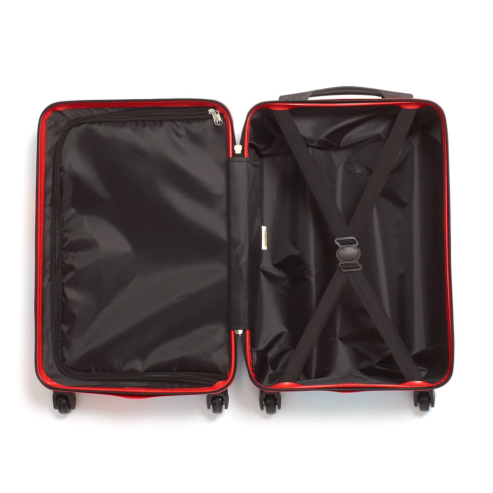 Disney Store Official Valise Spider-Man, 31 x 21 x 53 cm, Valise Bleu et Rouge pour Enfants, avec poignée télescopique, Roues multidirectionnelles et Poche intérieure
