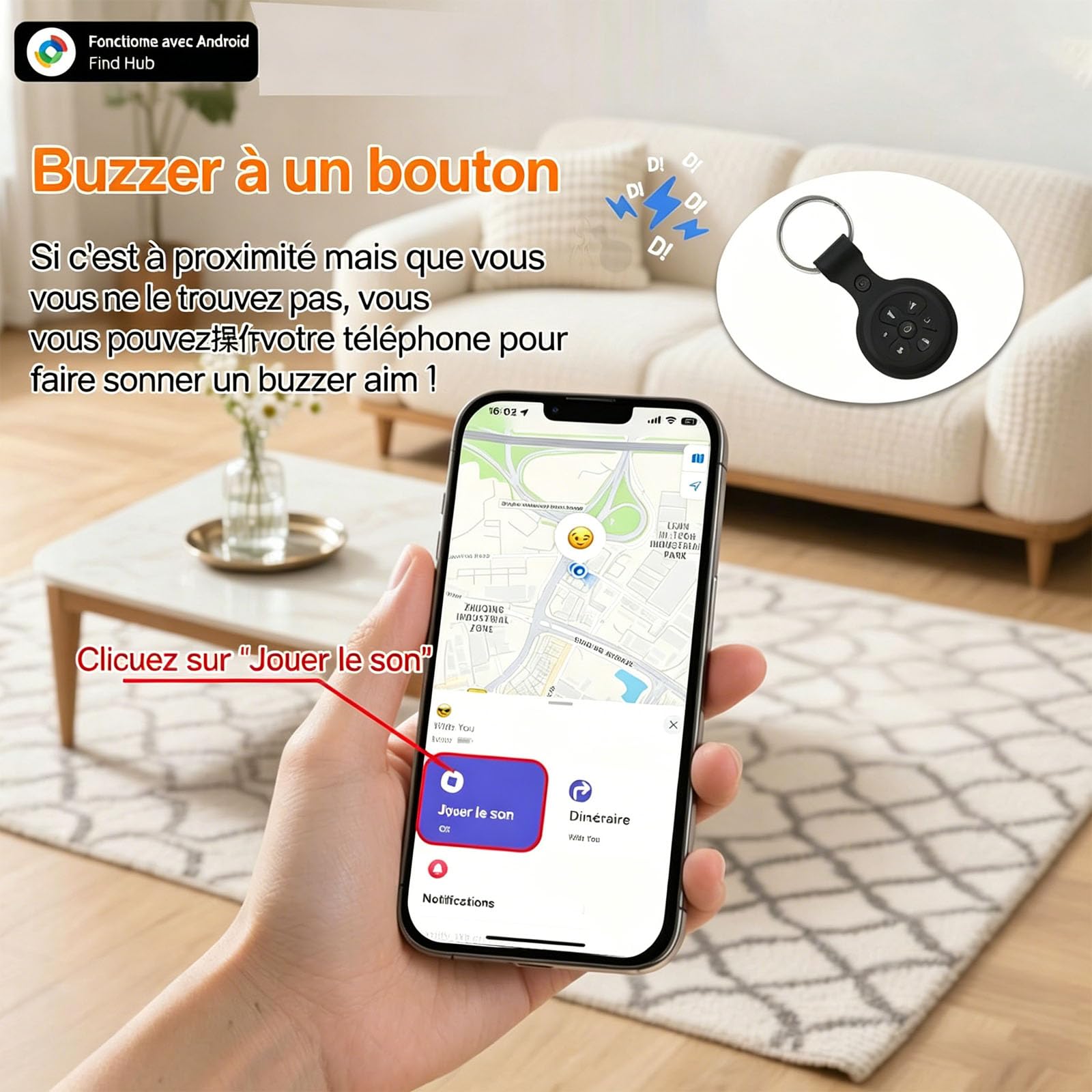 Vitivie Tracer GPS, Vitivie GPS GP90 Tracker Bluetooth Anti-Perte, Traceur Intelligent pour Clés Animaux Et Portefeuilles - Compatible avec L'application Find My D' Apple/Android (Noir)