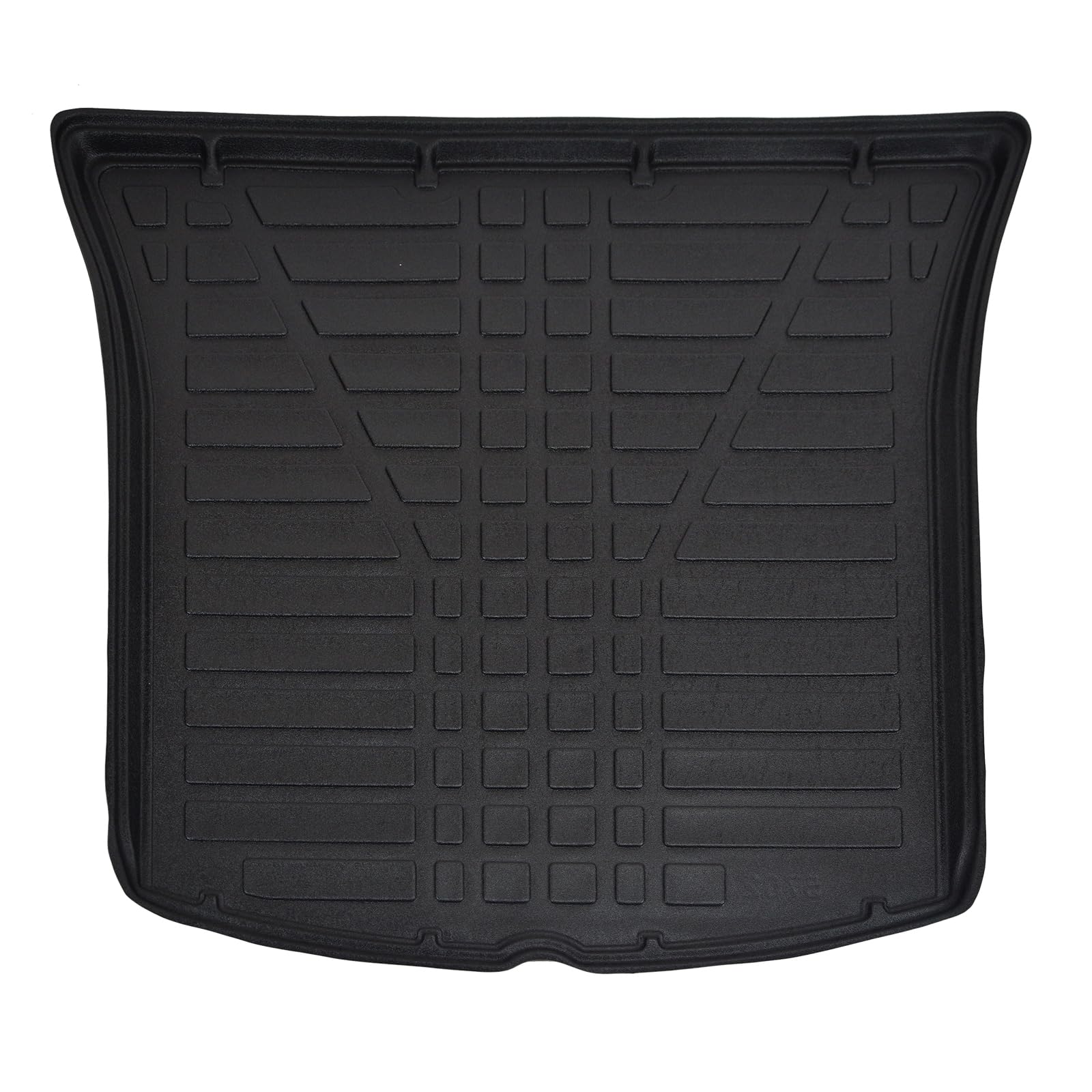 J&J AUTOMOTIVE SCOUTT Tapis De Coffre sur Mesure pour Tesla Model Y 2020-2025, Noir, Antidérapant, Bord Haut, Toutes Saisons