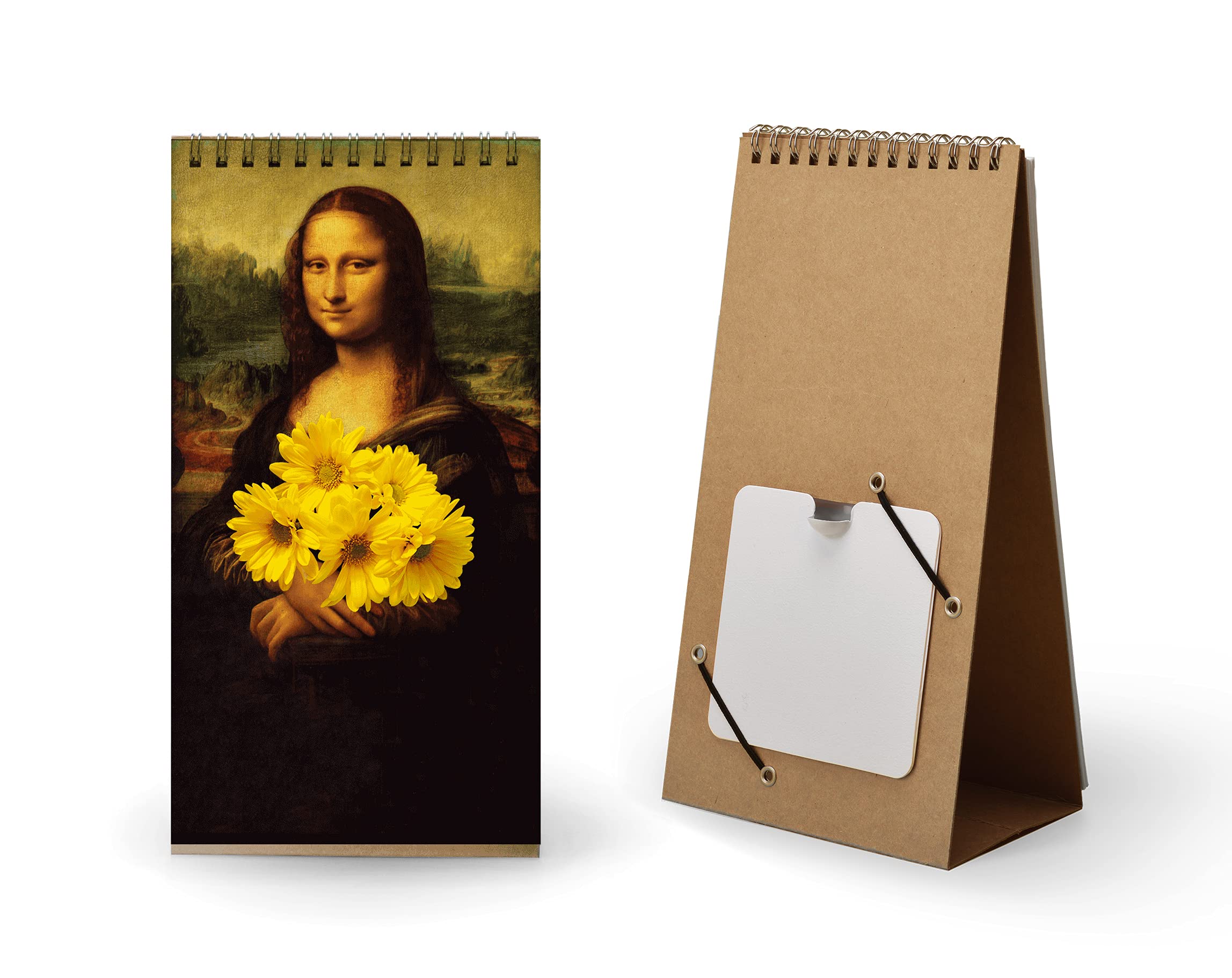 Flip Vase - Tabletop Notebook-Styled Vase for Flowers and Art - Change Through 7 Unique Drawings That Fits Your Mood - Designed by Spextrum® (Museum Art)