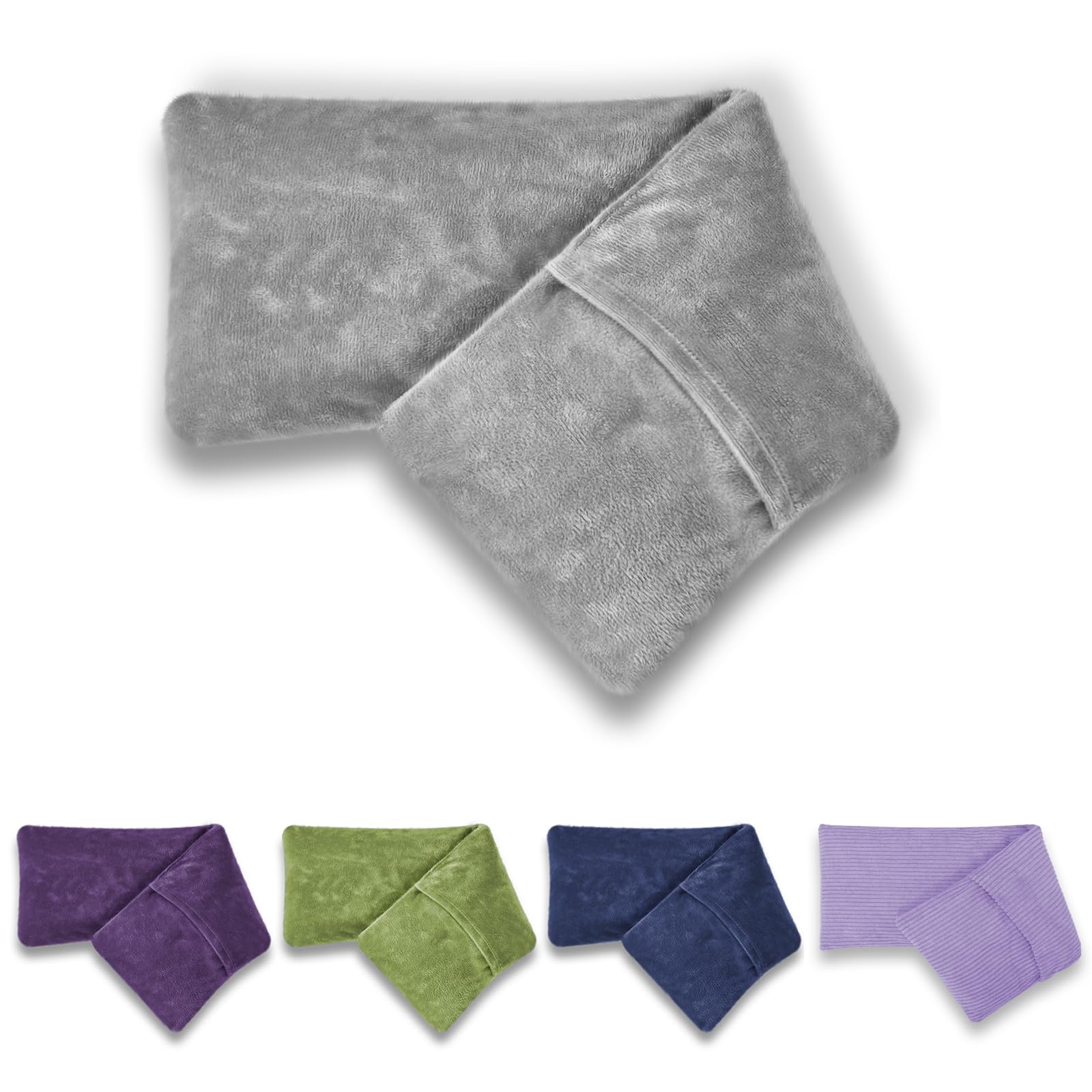 Microwave Heat Pad with Washable Cover| Heat Packs for Relaxation | Wheat Bags Microwavable for Pain Relief in Muscles, Joints & Cramps 44×13.5cm | Soft Weighted Neck Warmer for Hot/Cold Compress