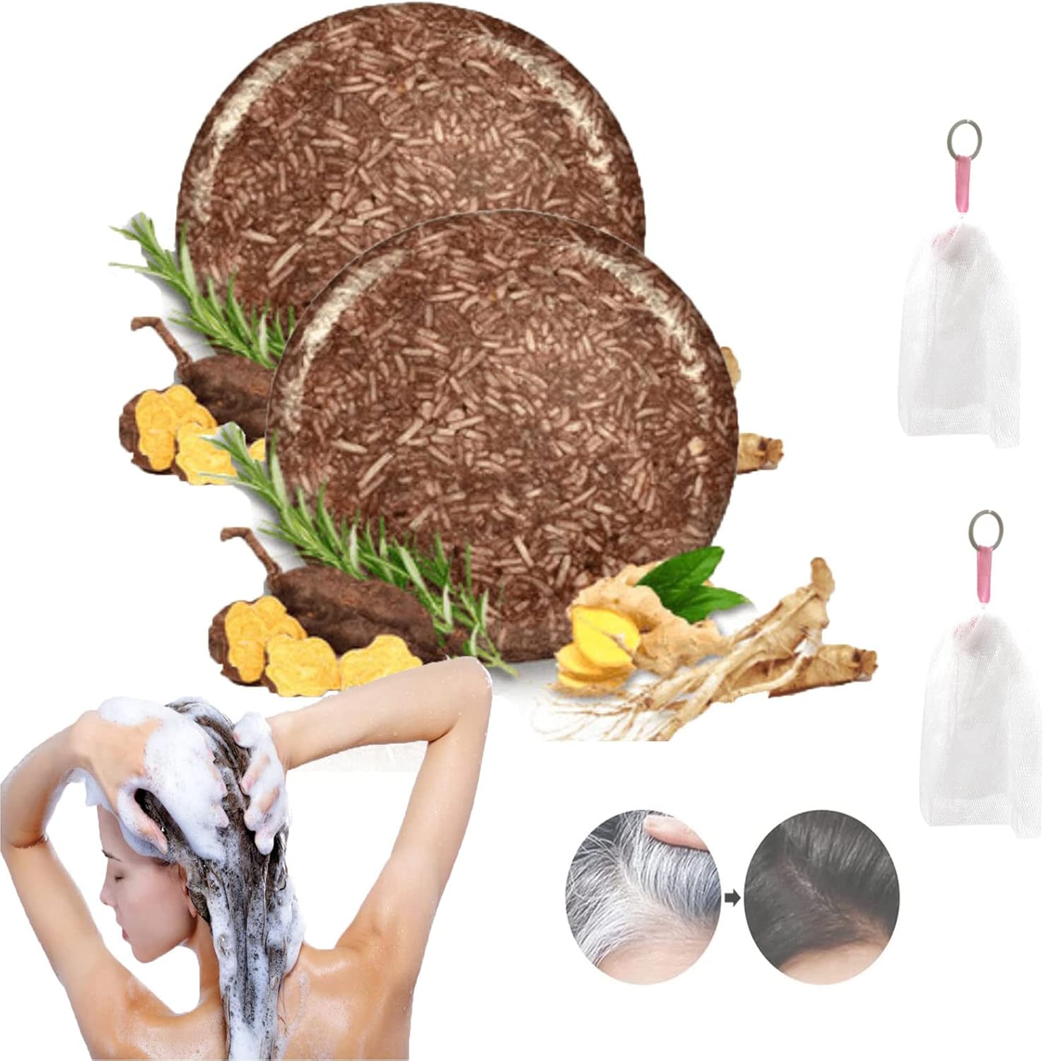 Hira Darkening Shampoo Bar,Hair Darkening Shampoo Bar,Hira Shouwu