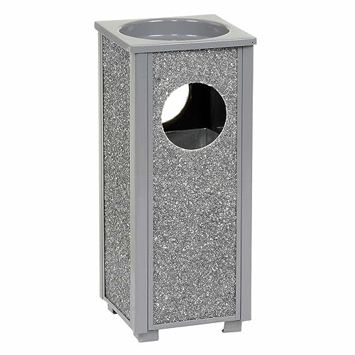 piedra Panel Trash Sand Urn 101Plaza 4 X 24 H Gray