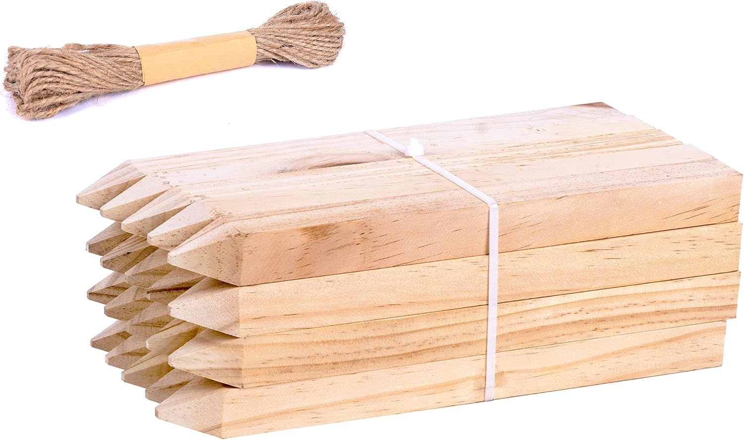 KOOLIST 20 pack Premium Wooden Site Pegs, Wooden Stakes 300 mm by 25 mm